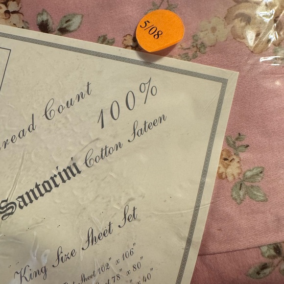 Pink 400 Thread Count King Size Sheet Set (NEW) - Picture 2 of 9